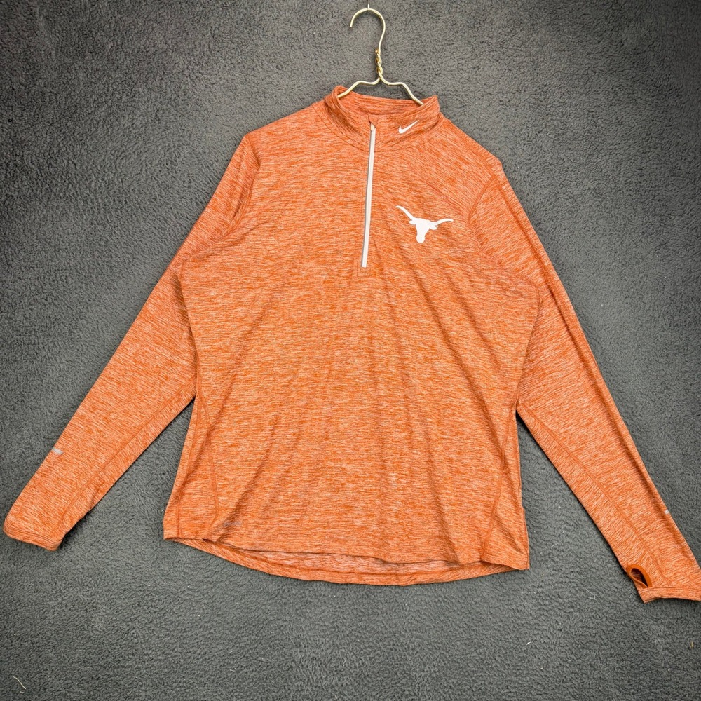 Nike Dri-Fit Texas Longhorns Mens XXL Orange Element Quarter Zip Pullover